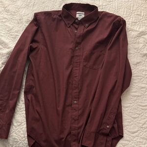 Old Navy Men's Dark Red Casual Shirt